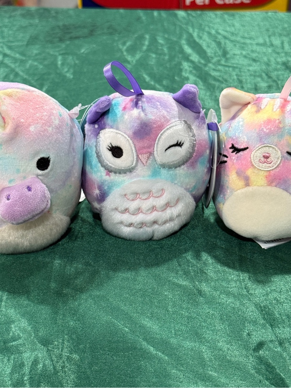 Squishmallows Plush Pastel Tie-Dye Owl Pet Toy - Multicolor
